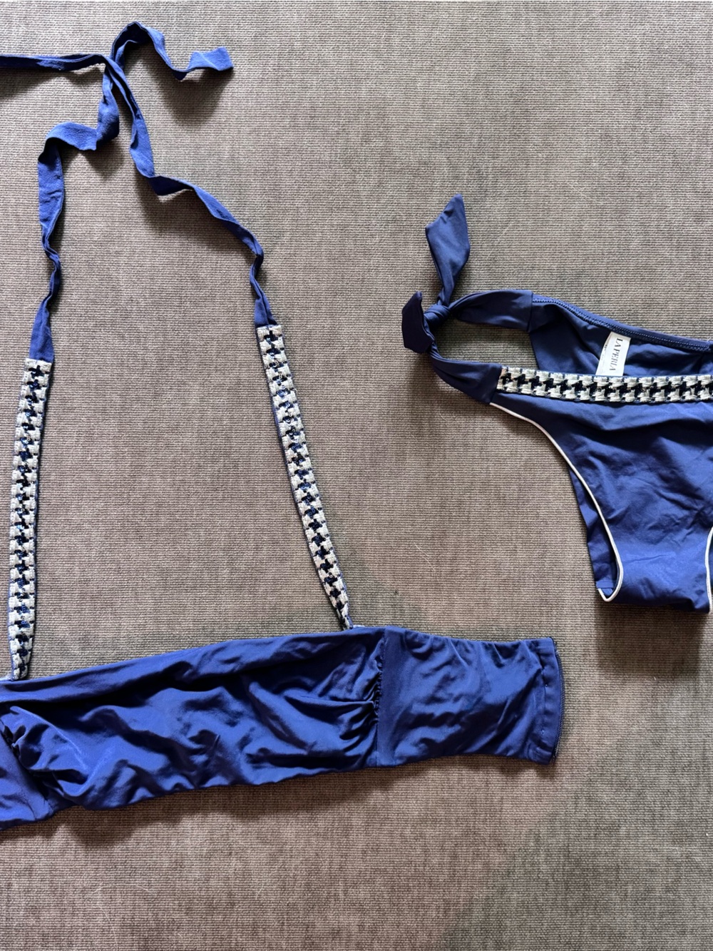 La Perla Navy Blue Bikini Set: Top & Bottom